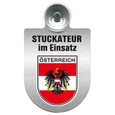 Einsatzschild Windschutzscheibe incl. Saugnapf - Stuckateur im Einsatz - 309747 - Reg