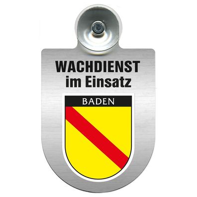 Einsatzschild Windschutzscheibe incl. Saugnapf - Wachdienst im Einsatz - 309753 - Reg