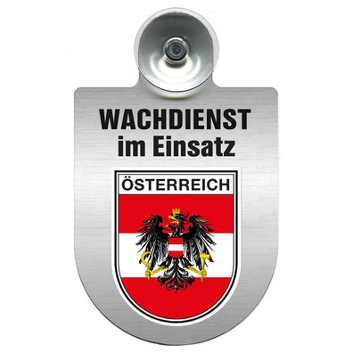 Einsatzschild Windschutzscheibe incl. Saugnapf - Wachdienst im Einsatz - 309753 - Reg