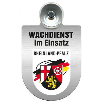 Einsatzschild Windschutzscheibe incl. Saugnapf - Wachdienst im Einsatz - 309753 - Reg