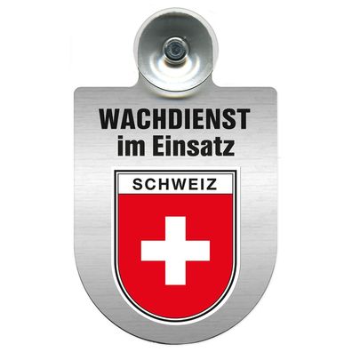 Einsatzschild Windschutzscheibe incl. Saugnapf - Wachdienst im Einsatz - 309753 - Reg