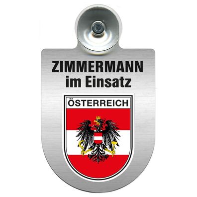 Einsatzschild Windschutzscheibe incl. Saugnapf - Zimmermann im Einsatz - 309746 - Reg