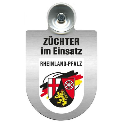 Einsatzschild Windschutzscheibe incl. Saugnapf - Züchter im Einsatz - 309384 Region