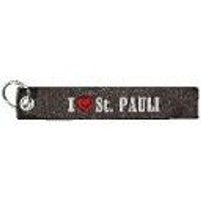 Filz-Schlüsselanhänger I Love St. Pauli Gr. ca. 17x3cm 14224 schwarz