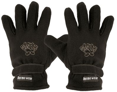 Handschuhe Fleece mit Einstickung Motorkolben KOLBEN - 56522 schwarz
