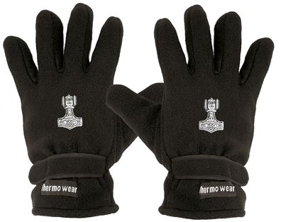 Handschuhe Fleece mit Einstickung Thorhammer 56508-2 schwarz