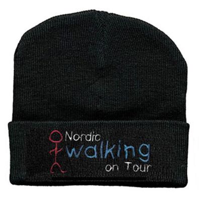 Hip-Hop Mütze mit Einstickung - Nordic Walking - 51095 schwarz