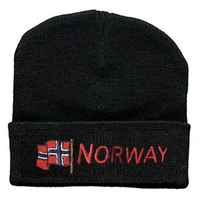 Hip-Hop Mütze mit Einstickung - Norway Norwegen wehende Flagge - 51014 schwarz