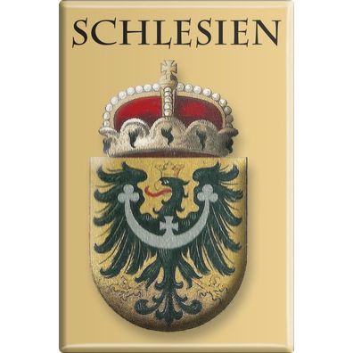 Kühlschrankmagnet - Wappen Schlesien - Gr. ca. 8 x 5,5 cm - 38112 - Küchenmagnet
