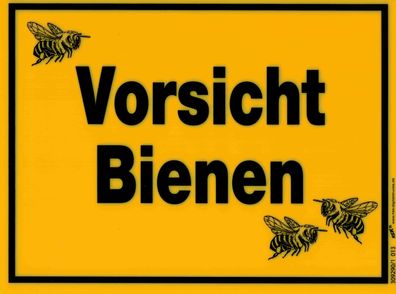 PST-Schild - Vorsicht Bienen - 309290/1 - Gr. ca. 20cm x 15cm - Kunststoffschild - Im