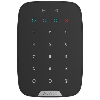 Intelligente Ajax KeyPad Plus Bedienfeld mit Touch Tastatur und RFID Schwarz