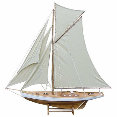 Modell-Segelyacht, XXL Renn Gaffel Yacht. Große Regatta Yacht mit Drei Vorsegel