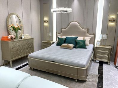 Schlafzimmer Design Bett Set Garnitur Betten 2x Nachttische 3tlg. Möbel Komplett