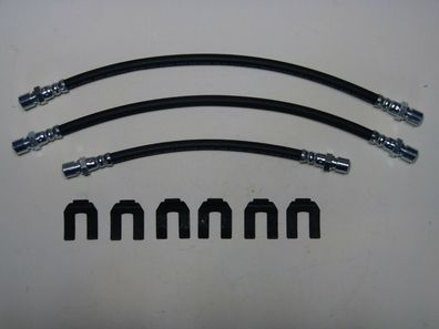 Opel Manta, Ascona A ohne Bremsdruckrregler, Bremsschlauch - Satz mit Klammern