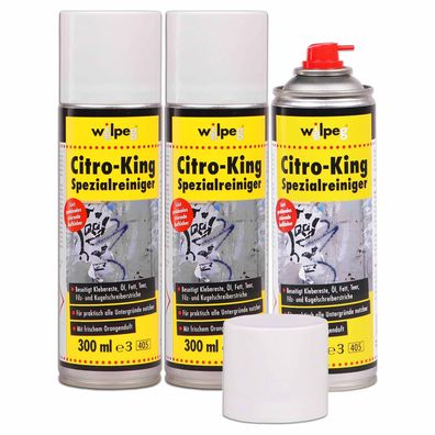 WILPEG Citro-King Spezialreiniger 3x 300ml Reiniger für Öl Fett Teer Filz Kleber