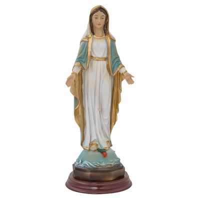 Skulptur Madonna Heiligenfigur Maria Figur Statue Kunststein 21cm Antik-Stil