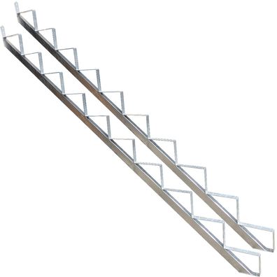 Treppenrahmen 10 stufig Stahl-Treppe Verzinkt Treppenholm Geschosshöhe 186cm