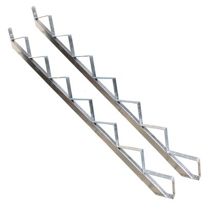 Treppenrahmen 7 stufig Stahl-Treppe Verzinkt Treppenholm Geschosshöhe 129cm