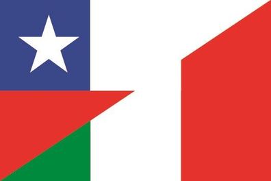 Aufkleber Fahne Flagge Chile-Italien verschiedene Größen