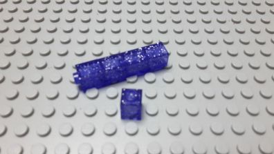 Lego 5 Basic Steine 1x1 hoch Glitter Transparent Lila Violet Nummer 3005