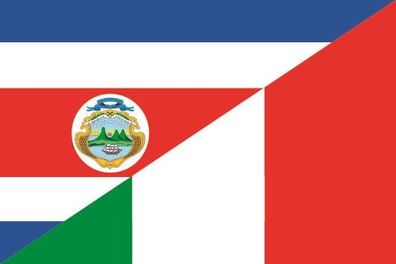 Aufkleber Fahne Flagge Costa Rica-Italien verschiedene Größen