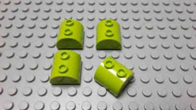 Lego 4 Halbrundsteine 2x2 Lime Hellgrün Nummer 30165