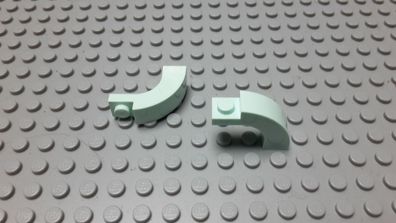 Lego 2 Halbbögen 1x3x2 Light Aqua Nummer 6005