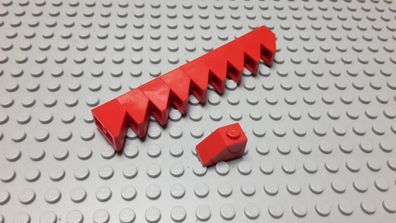 Lego 10 Stück Dachsteine Schrägsteine 45 Grad mit Steg 1x2 Rot Nummer 3040