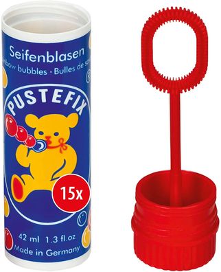Pustefix Seifenblasen Set I 15 x Kleinpackung Klassik I Bunte Rainbow Bubbles ...