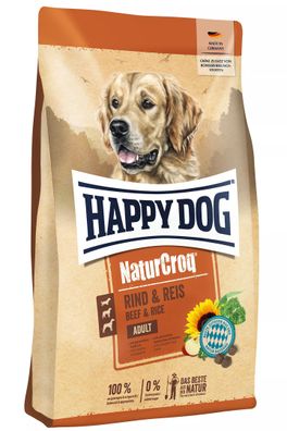 Happy Dog Natur Croq Rind & Reis 1 kg | Hundefutter Puppy