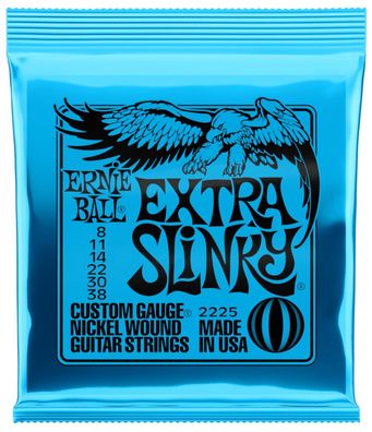 Ernie Ball 2225 Slinky Extra - custom (008-038) - Saiten für E-Gitarre
