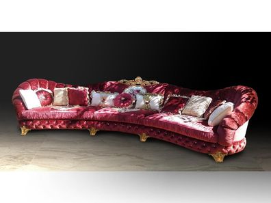 Designer Sofa Ecksofa Wohnlandschaft Rund Couch Samt Couch Sofa Ecksofa Italien
