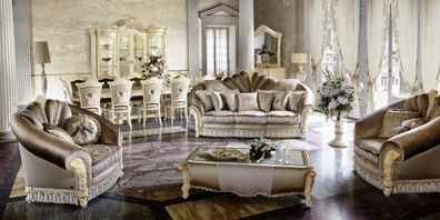 Polster Couchen Garnituren Luxus Sofagarnitur 3 + 1 + 1 Sitzer Set Design Sofa Neu