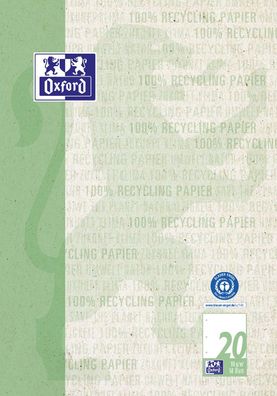 Oxford Schulblock "Recycling" DIN A4 50 Blatt Lineatur 27
