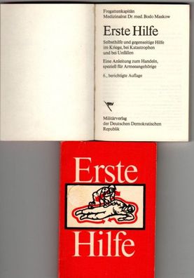 DDR NVA Taschenbuch Erste Hilfe-Anleitung zum Handeln, speziell für Armeeangehörige