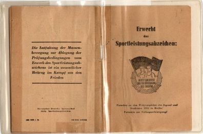 DDR Heft Erwerbt das Sportleistungsabzeichen 1951