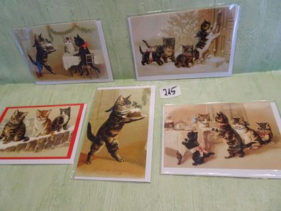 Weihnachtsgrußkarten-Sets & Umschlag Cats Katzen Helena Maguire RAR