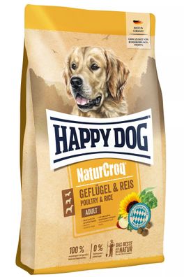Happy Dog Natur Natur Croq Geflügel & Reis 1 kg | Hundefutter Puppy Geflügel & Reis