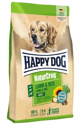 Happy Dog Natur NaturCroq Lamm & Reis 1 kg | Hundefutter Puppy Geflügel & Reis Lamm &