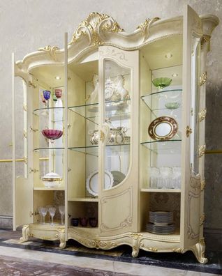 Wohnzimmer Schau Schränke Italienische Möbel Vitrine Glas Schrank Vitrinen Neu