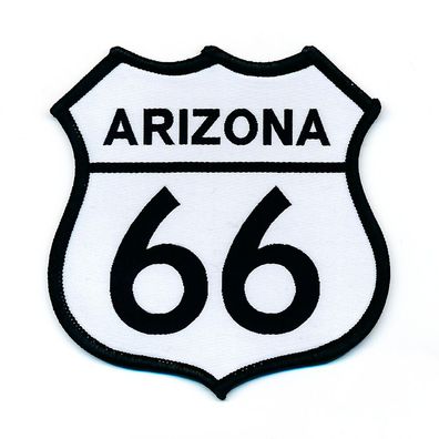 48 x 48 mm Route 66 Arizona USA Mother Road Patch Aufnäher Aufbügler 0753 A