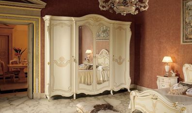 Schlafzimmer Möbel Italien Holzschrank Kleiderschrank Schrank Echtholz Massive