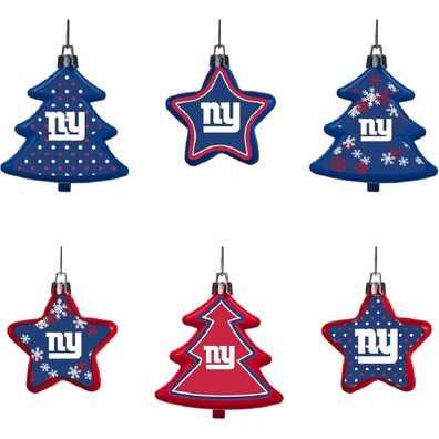 NFL New York Giants Baumbehang Tree Star 6-Pack Ornament Set Weihnachtsbaum