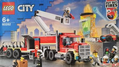 LEGO 60282 City Mobile Feuerwehreinsatzzentrale mit Spielzeug-Feuerwehrauto * A