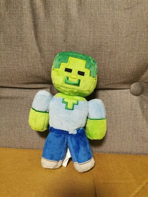 Minecraft Zombie Steve Plüsch Figur Stofftier Kuscheltier 18 cm
