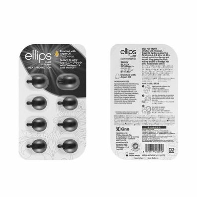 Vitamine Ellips Shiny Black Arganöl Mit Thermoschutz Tabletten 8 Stück