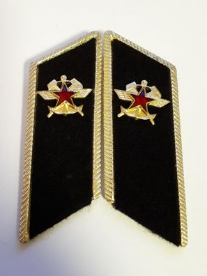 Sowjetunion UDSSR Kragenspiegel Offizier Eisenbahn / milit. Fernmeldedienst