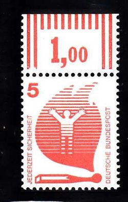 1971 Bund UV MiNr. 694 A Oberrand postfrisch
