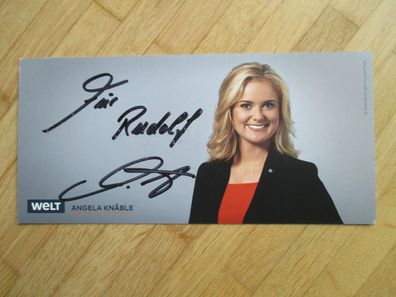 Welt Fernsehmoderatorin Angela Knäble - handsigniertes Autogramm!!!