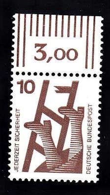 1971 Bund UV MiNr. 695 A Oberrand postfrisch